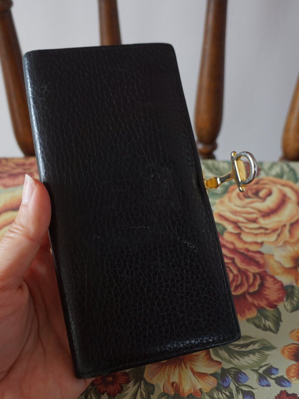 Vintage Black Genuine Leather Card Wallet – Made in Italy, Marshall Field’s One - Picture 4 of 8